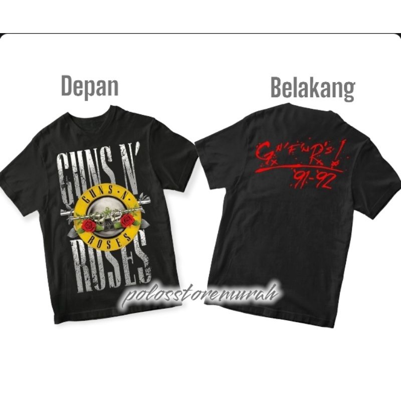 cod kaos band legend rock / Premium Tshirt GUNS N ROSES - GUNS ROSES 91-92