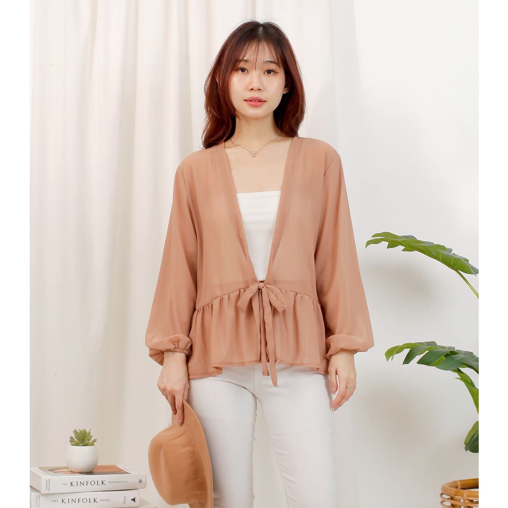 Basic id fashion Cardigan wanita / Outer ceruty / Cardigan jumbo