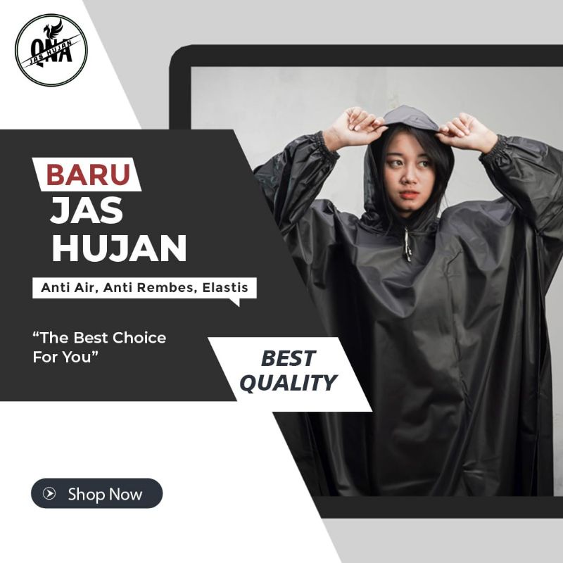 RAINCOAT, JAS HUJAN PONCO LENGAN Terbaik Dewasa Pria Wanita BY QNA Mantel Kelelawar/Batman