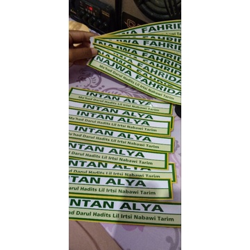 

stiker label Nama