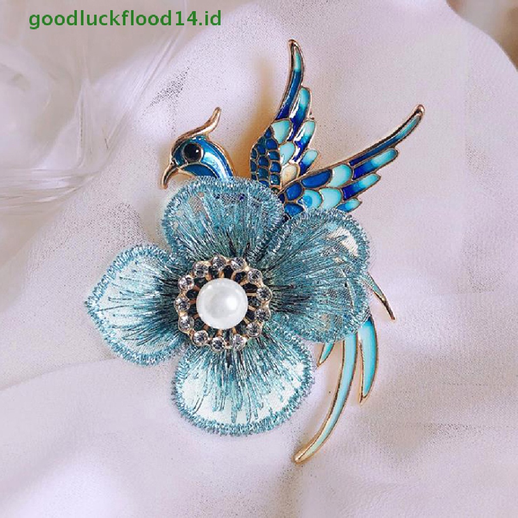 [GOOGFOUR] 1 Pc Berlian Imitasi Bros Untuk Wanita Enamel Burung Pin Merak Fashion Bros Hadiah [TOP]