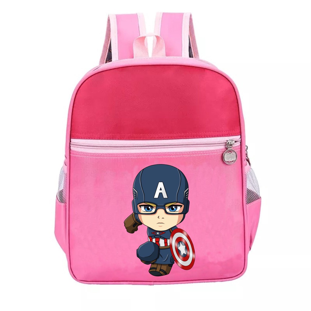 PVJ - Tas Ransel Anak Sekolah TK SD PAUD Motif Karakter Super Hero Lucu