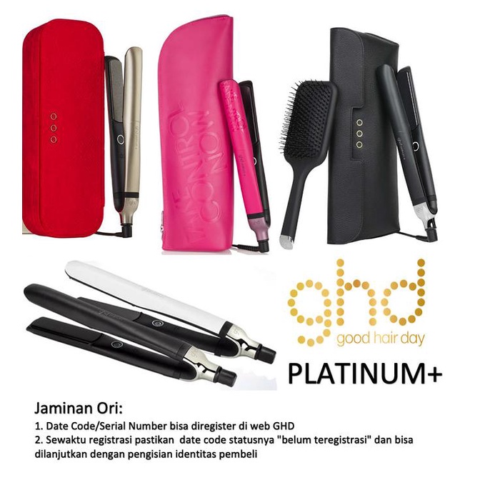 GHD Platinum+ Plus styler Catokan Rambut BLACK 100% AUTHENTIC GARANSI