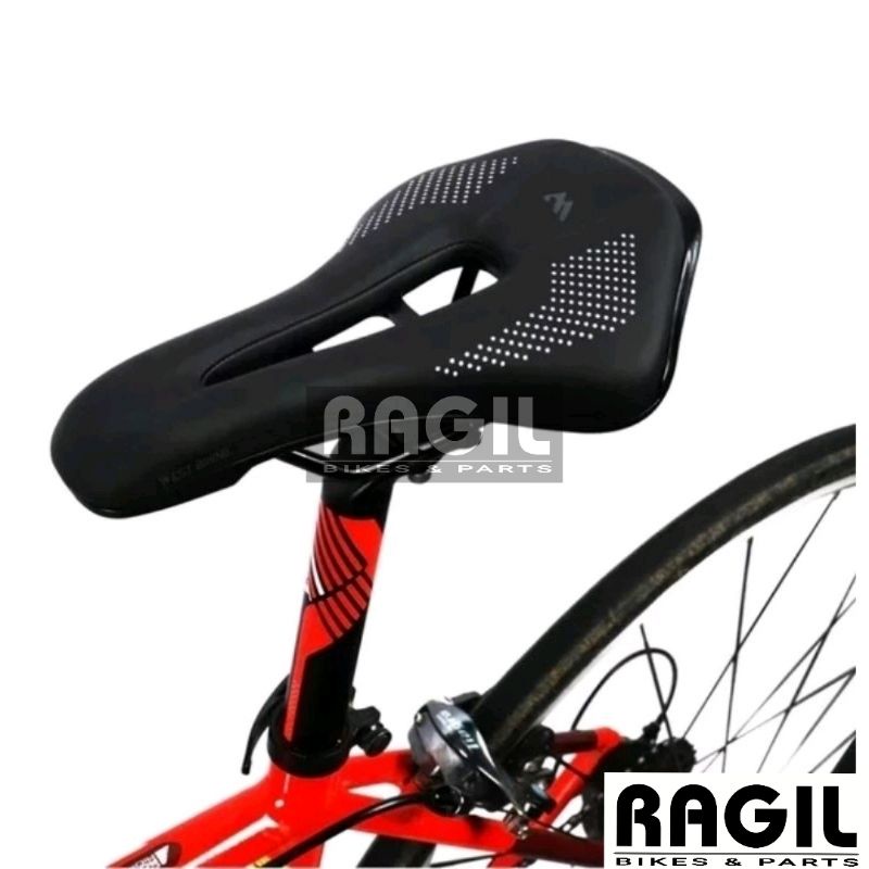 SADEL SADDLE JOK SADEL EMPUK WEAR LUBANG HITAM SEPEDA MTB SELI LIPAT MINION MINITREX BALAP ROAD BIKE BERLUBANG