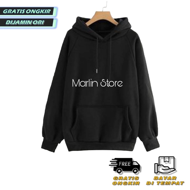 Sweater Hoodie Pria Wanita Oversize Polos Cocok Buat Laki Laki Dan Perempuan