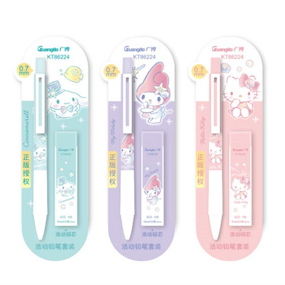 Mxbeauty Pensil Mekanik Kawaii Hadiah Anak Anime Siswa Melodyku Hello KT Pencil Lead