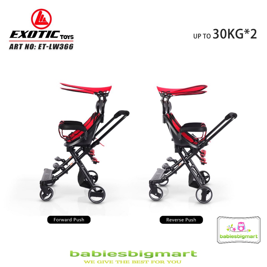 Magic Stroller EXOTIC ET LW 366 Kembar Kereta Dorong Stroler Anak New Hadap Depan Dan Belakang