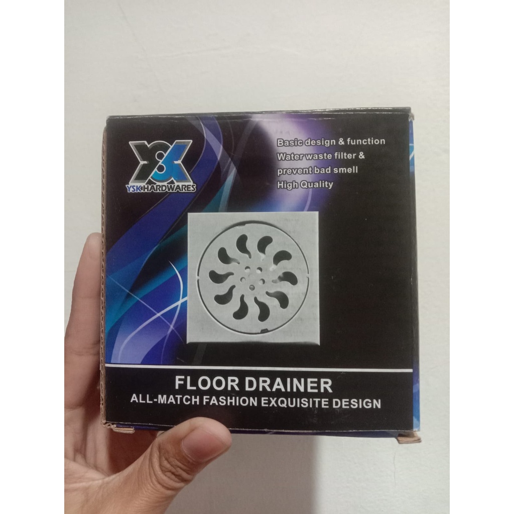 Floor Drain / Saringan Got Anti Bau / Kecoa 10 x 10 YSK / Floor Drain Saringan Got Kamar Mandi Avur Toilet Stainless Saringan WC / floor drain saringan got strainer lantai kamar mandi stainless  anti kecoa tikus motif kembang