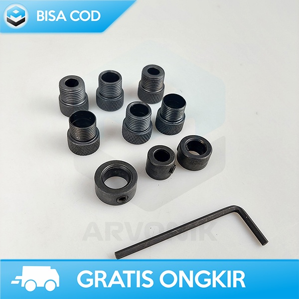 PEMBUAT LUBANG KAYU ADAPTER MATA BOR ALAT DIY RDEER ALUMINIUM ALLOY