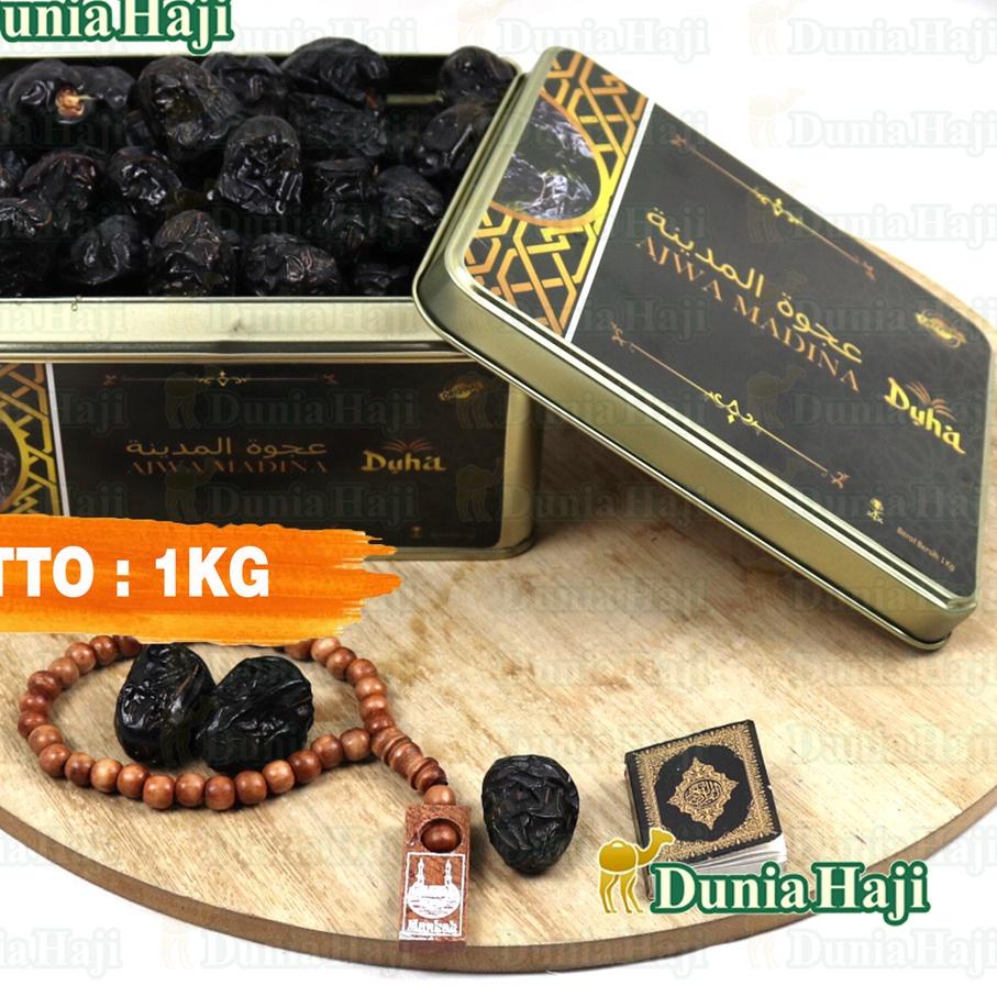 

NIS170 Kurma Ajwa Ruthob 1KG Lembut Kemasan KALENG / Azwa Ajwah Kurma Nabi Empuk 100% Asli Madinah Premium Exclusive |||