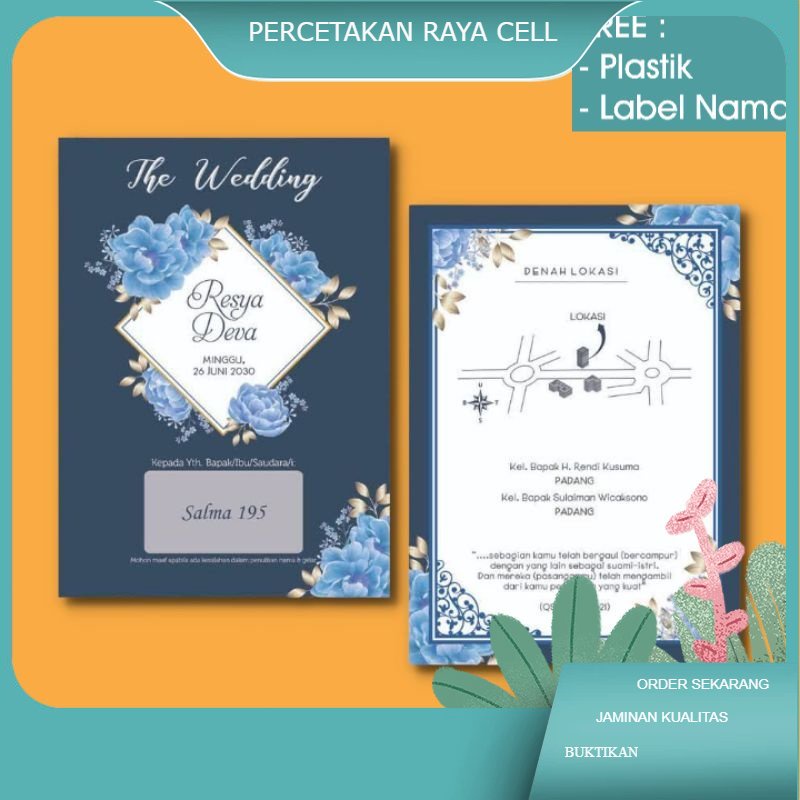 

Undangan Pernikahan Aesthetic Elegan Unik Rustik Kode Salma 195 Terbaru Harga Murah Sudah Cetak