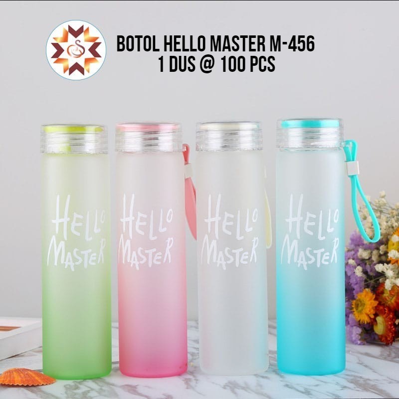 BOTOL HELLO MASTER M-456 Bottle Botol Minum kaca Bening