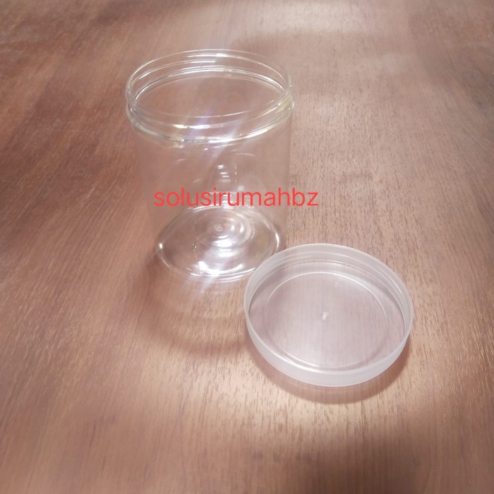 BOTOL TUTUP LEBAR 650ML NECK 93MM PLASTIK BULAT PUTAR PVC bening drat