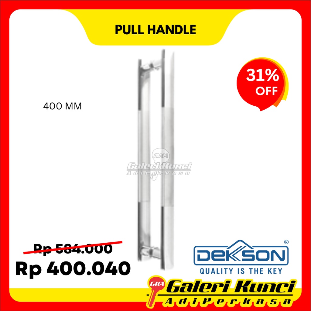 Pull Handle Dekkson Dekson TPH 981 400 PSS SS Gagang Pintu Kaca