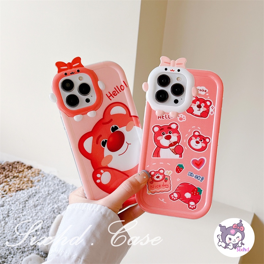 Realme C15 C35 C33 C30 C30s C25Y C21Y C25 C12 C11 C31 C21 C20 C17 C3 Realme 9i 7i 6i 5i 5s 5 Narzo 50A 50i Prime Lucu Kartun Beruang Soft Phone Case TPU Cover