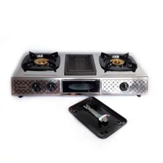 RINNAI KOMPOR + GRILL PANGGANAN RI 524A / RI-524A (2 TUNGKU)