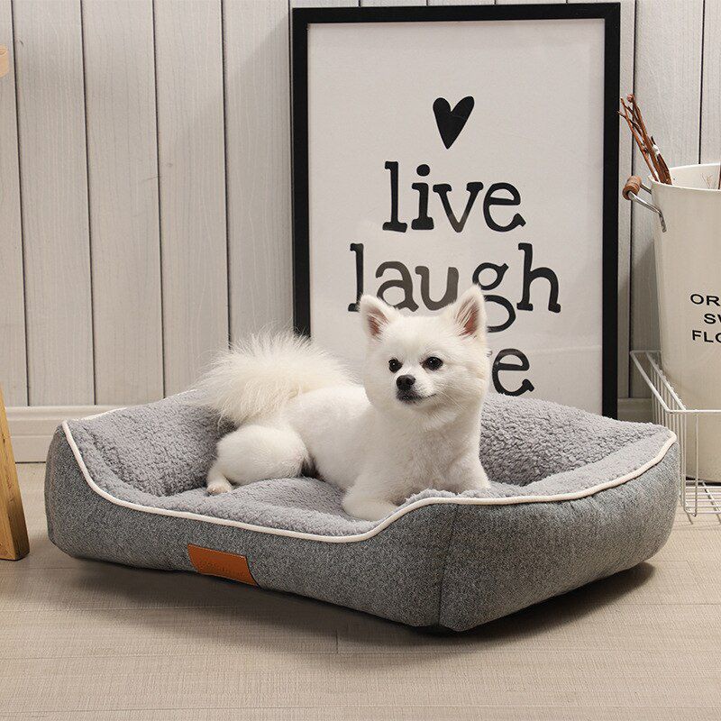 [FREE BONUS]Ranjang Persegi Motif Kartun Kucing/Anjing Pet Bed