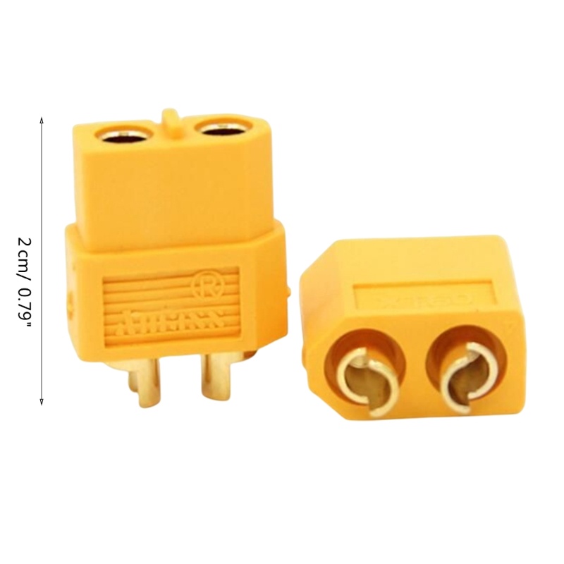 Zzz 2pcs xt60 XT-60 Male Female T-plug Konektor plug Untuk Konektor RC- Lipo xt60