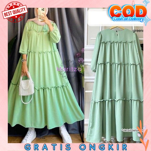 Gsmis Lebaran Hari Raya Idulfitri Dres Cwe Kasual Buju Perempuan Muslimah Guan Bridesmaid Bsju Jubah