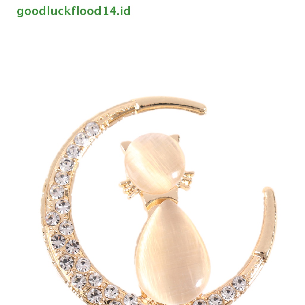 [GOOGFOUR] Bros Kucing Opal Berlian Imitasi Untuk Wanita Baroque Trendy Elegan Brooch Pin Hadiah [TOP]