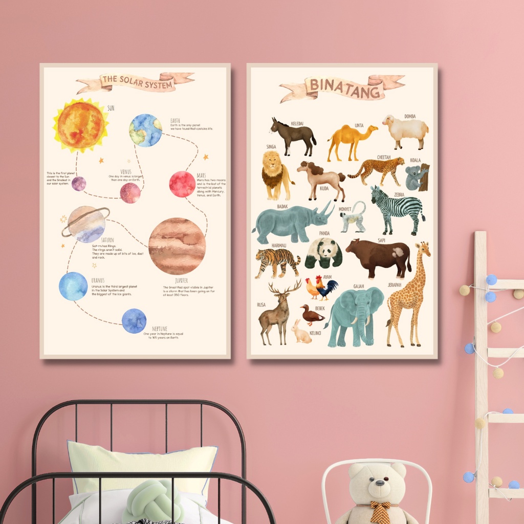 

WIPE AND CLEAN | Poster Edukasi Anak Premium Aesthetic PAUD TK SD Hijaiyah Muslim Angka Montessori Huruf Alfabet Hewan Flashcard Mainan Puzzle Belajar Calistung