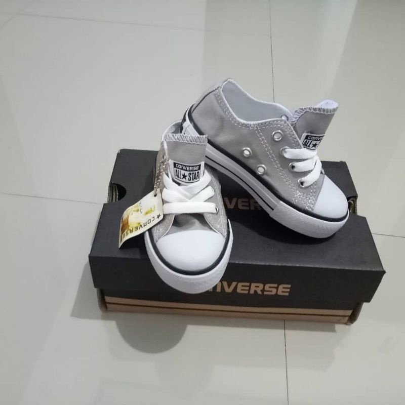 Sepatu Converse Anak Model Tinggi / Sepatu Allstar Anak Abu / Sepatu Sekolah Anak / Sepatu Casual Anak