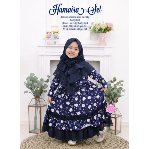 Humaira Set Kids // Dress Gamis Anak