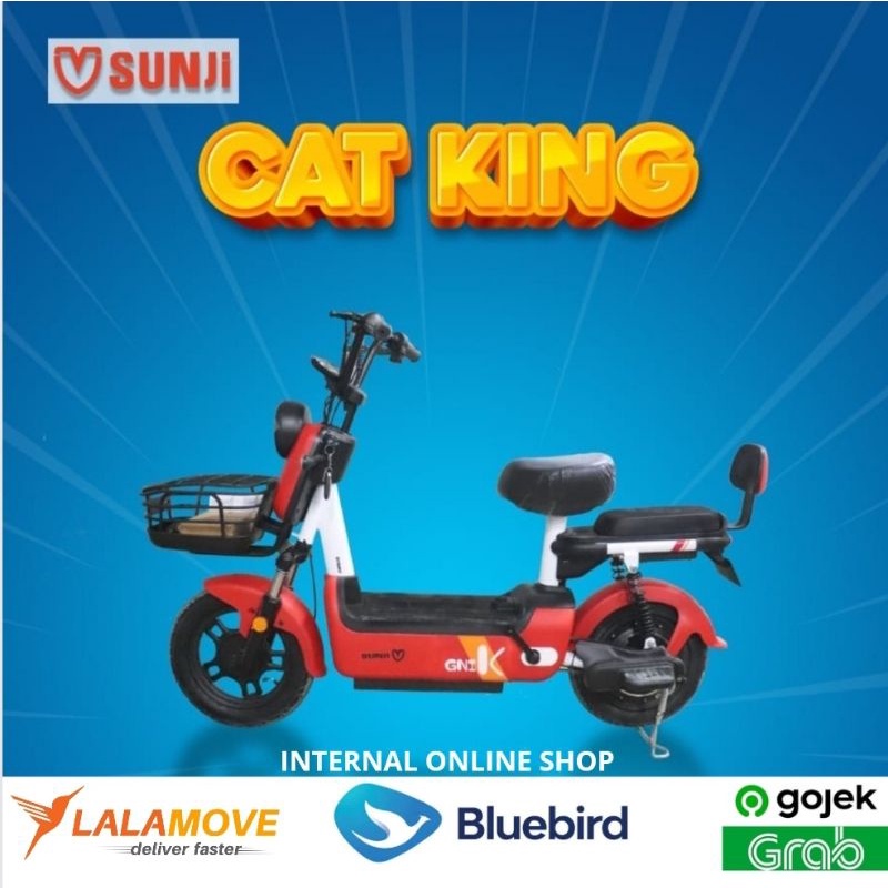 Sepeda Listrik SUNJI CAT KING 350W 48V20A Garansi Resmi