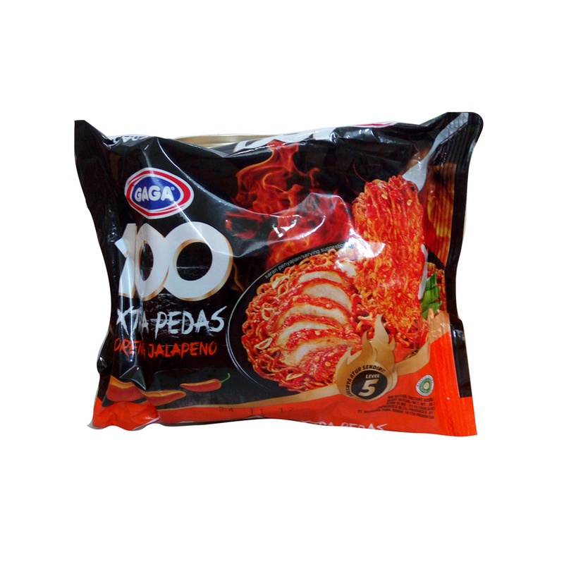 

Gaga Mie 100 Extra Pedas Goreng Jalapeno
