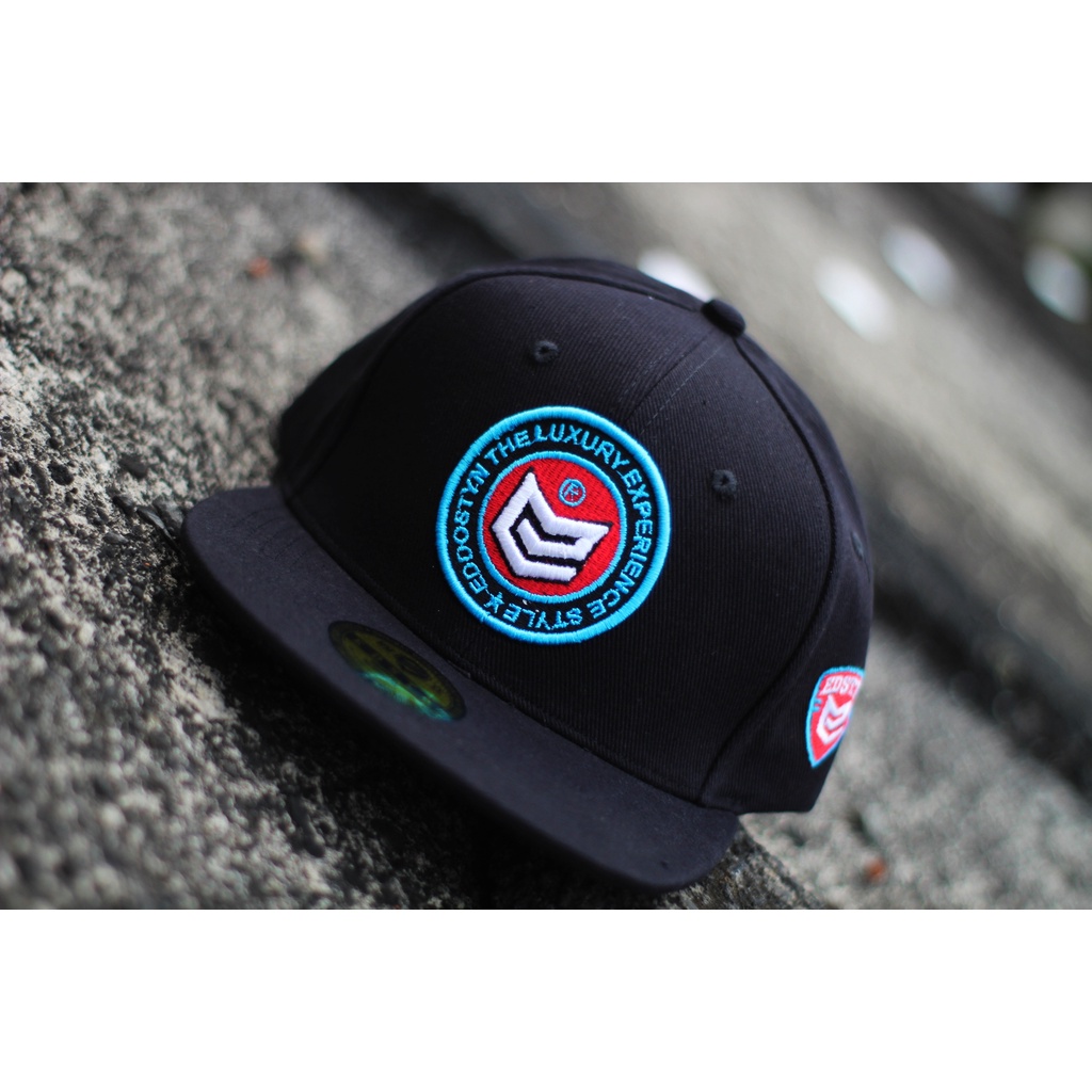 Topi Snapback Original Premium Distro EDSTN Unisex Outdor COD/Topi Pria/Topi Bulat Biru Hitam