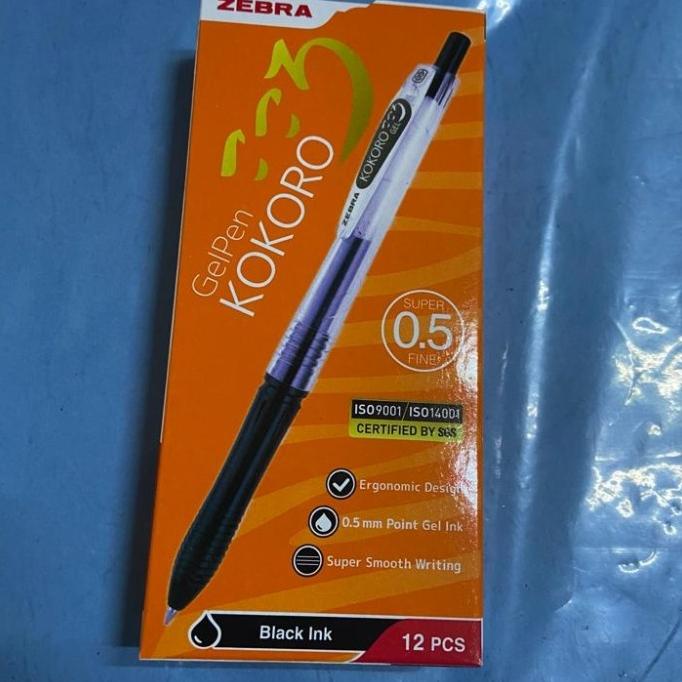 

DISKON Ballpoint/ Gel Pen Zebra Kokoro 0.5 hitam