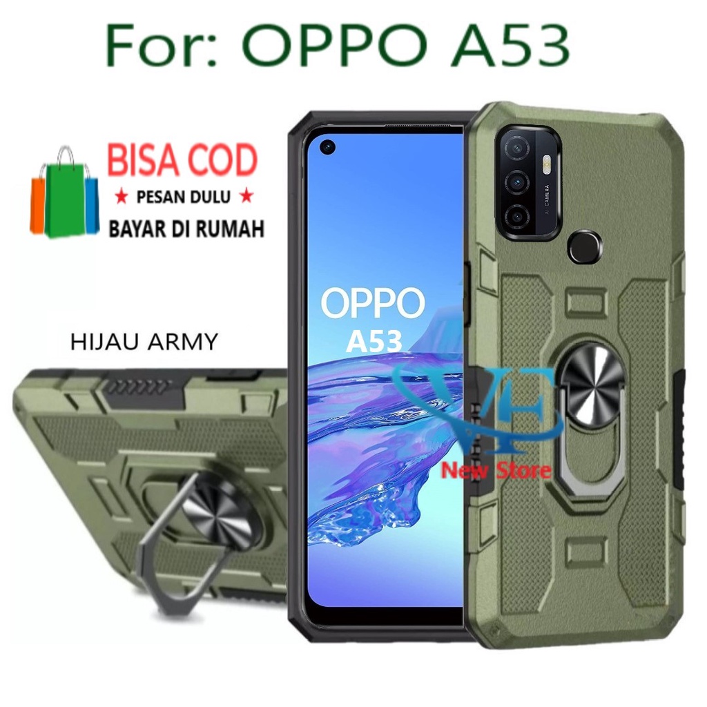 CASING OPPO A53- HARD CASE STANDING  ROBOT  HIT EYE RING--SOFT CASE STANDING ROBOT  OPPO A53