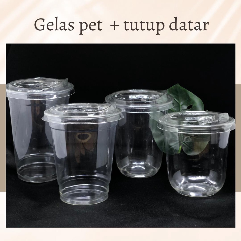 GELAS PET DATAR &amp; OVAL (TEBAL)50pcs /Roll / Tutup Datar Sippy &amp; Cembung 50pcs /Roll