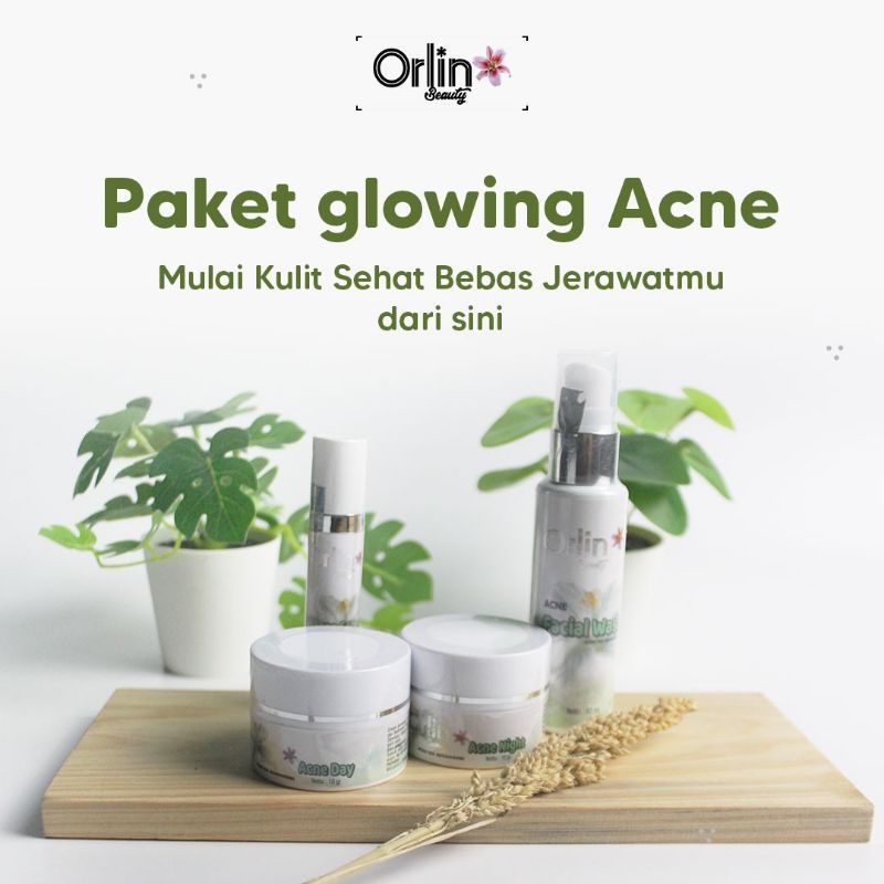 Orlin beauty skincare paket acne glowing