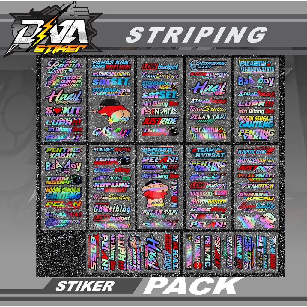 Stiker Pack Kata Kata Viral Stiker Motor Keren