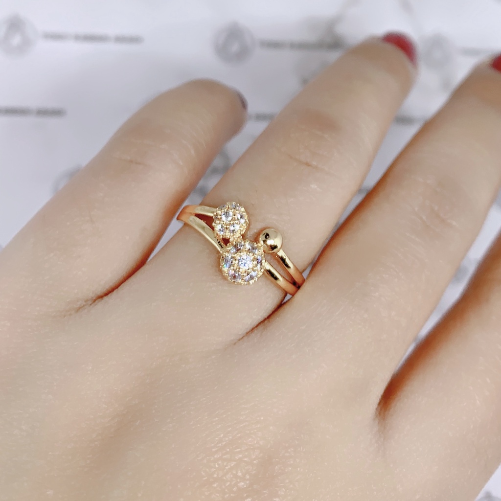 Cincin Xuping Gold Fashion Wanita Motif Permata Bola Terbaru *68