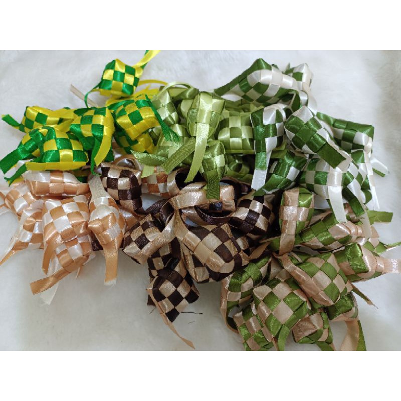 READY  Ketupat pita size S hias parsel hampers lebaran idul fitri per lusin