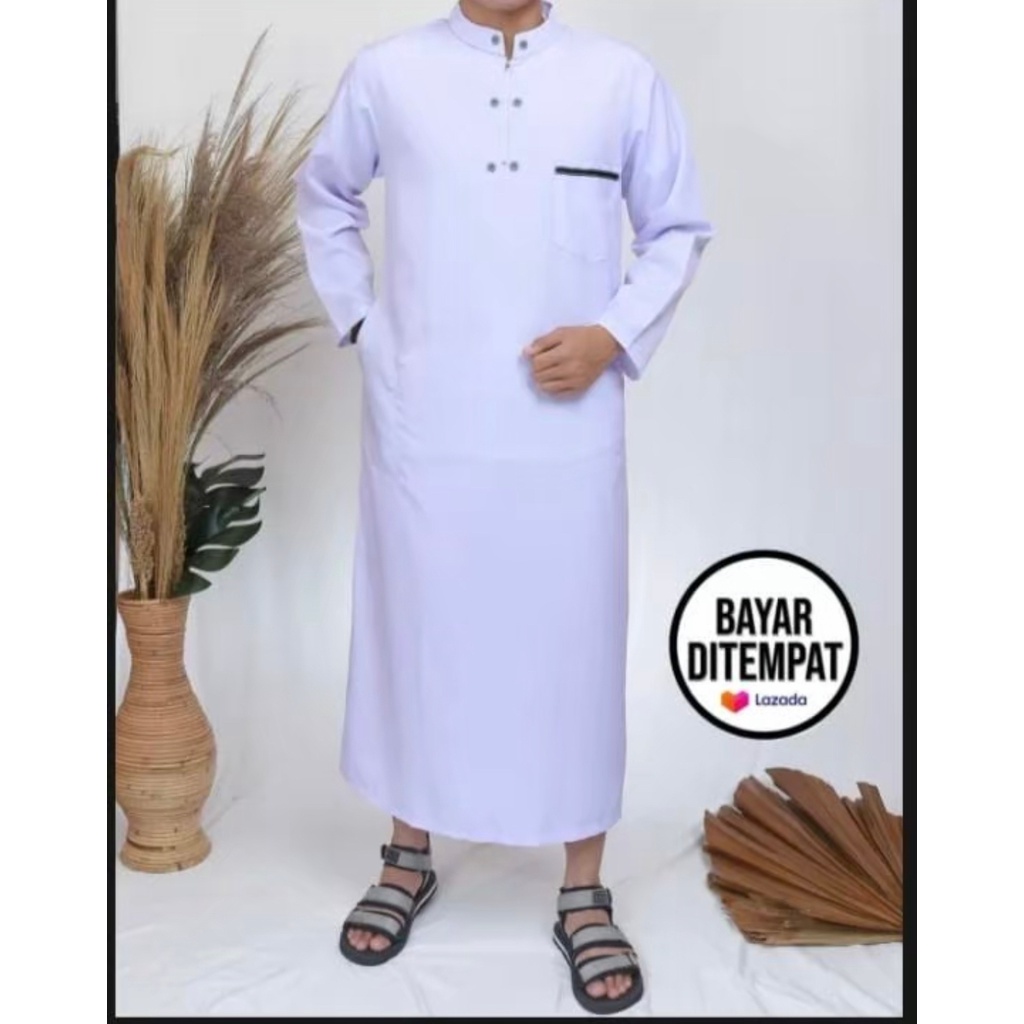 JUBAH POLOS DEWASA BERKUALITAS BAHAN ADEM Gamis Polos Pria Jumbo PREMIUM