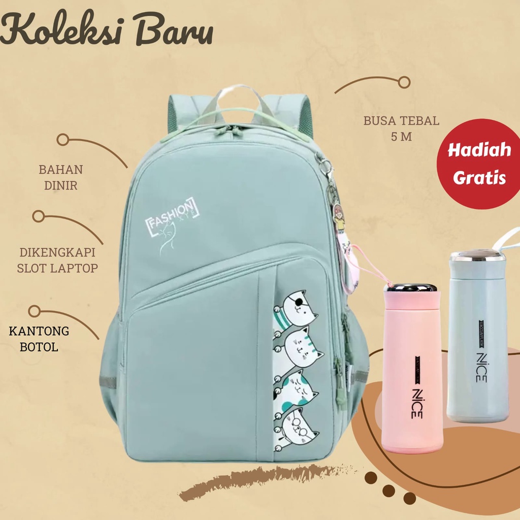 Tas Ransel Perempuan Tas Ransel Wanita Korea Tas Gendong Wanita