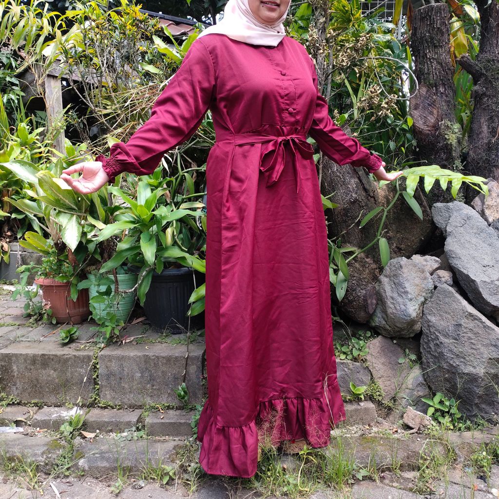 Gamis Marwah Dress / Grosir Gamis Dress wanita musli Marwah termurah
