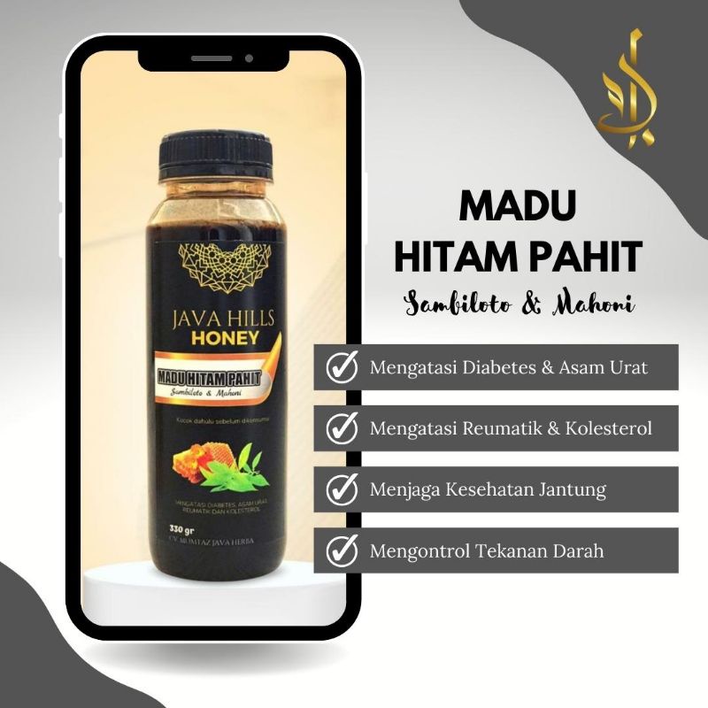 

Madu Hitam Pahit 330gr Dengan Sambiloto dan Mahoni