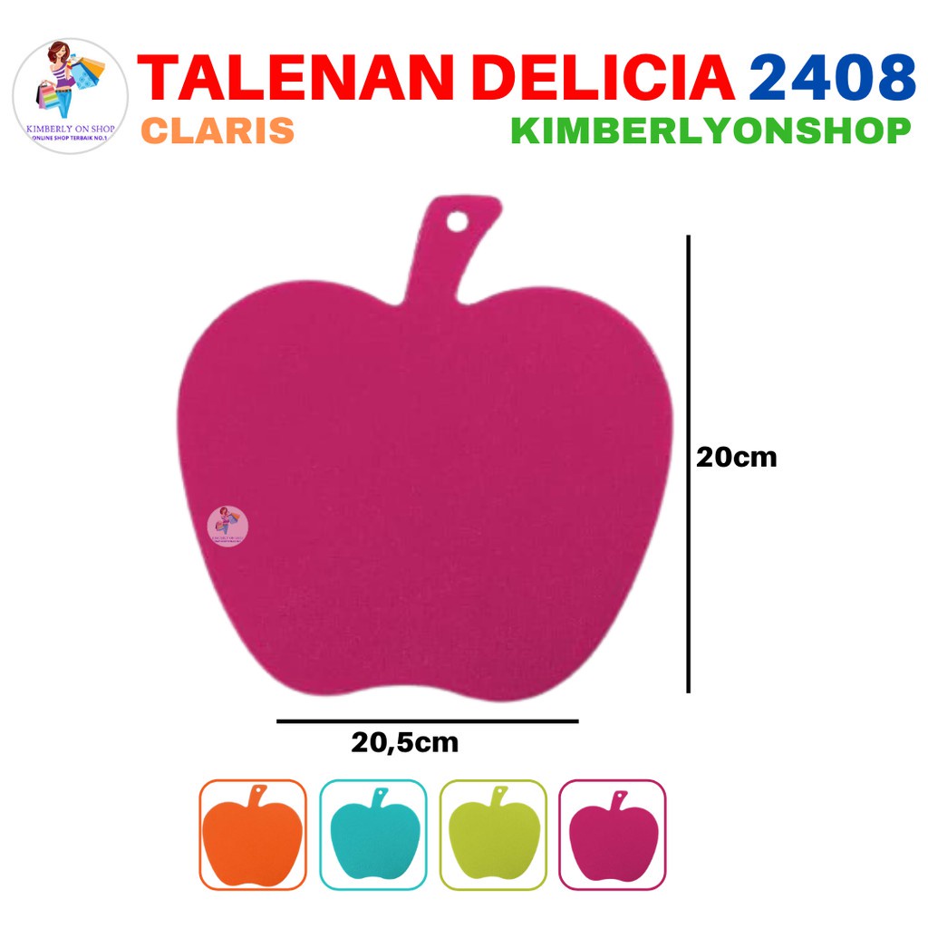 Talenan Plastik Anti Bacterial Apple Delica Cutting Board 2408 Claris