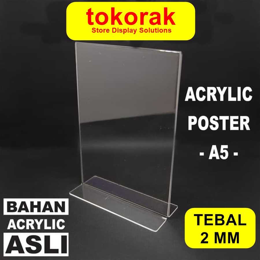 ACRYLIC POSTER A5 - AKRILIK - TENT CARD - MENU BROSUR - DISPLAY HOLDER