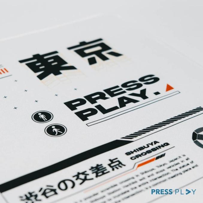 Shibuya Gaming Mousepad Deskmat By Press Play