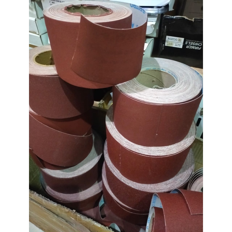 Amplas Rol meteran / Amplas kain 50 meter grit 40 - 800