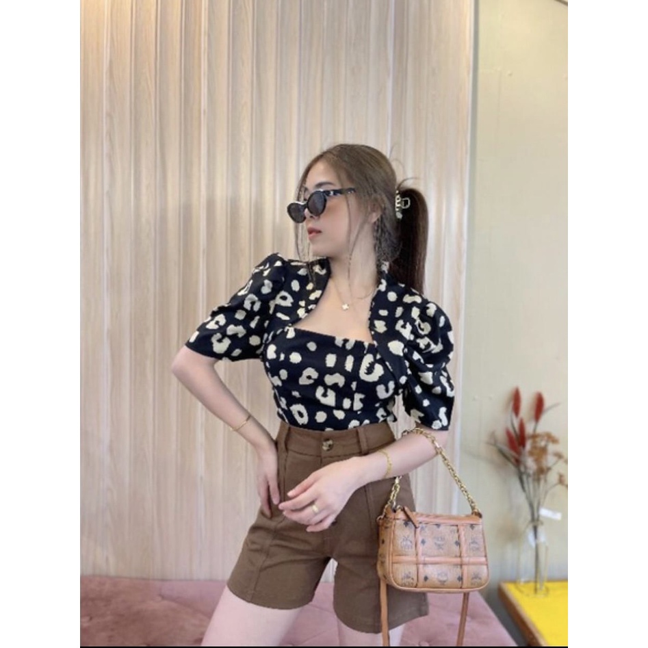 ATASAN FANTASY SHOP MOTIF LEOPARD FASHION WANITA IMPORT BANGKOK CODE F 08