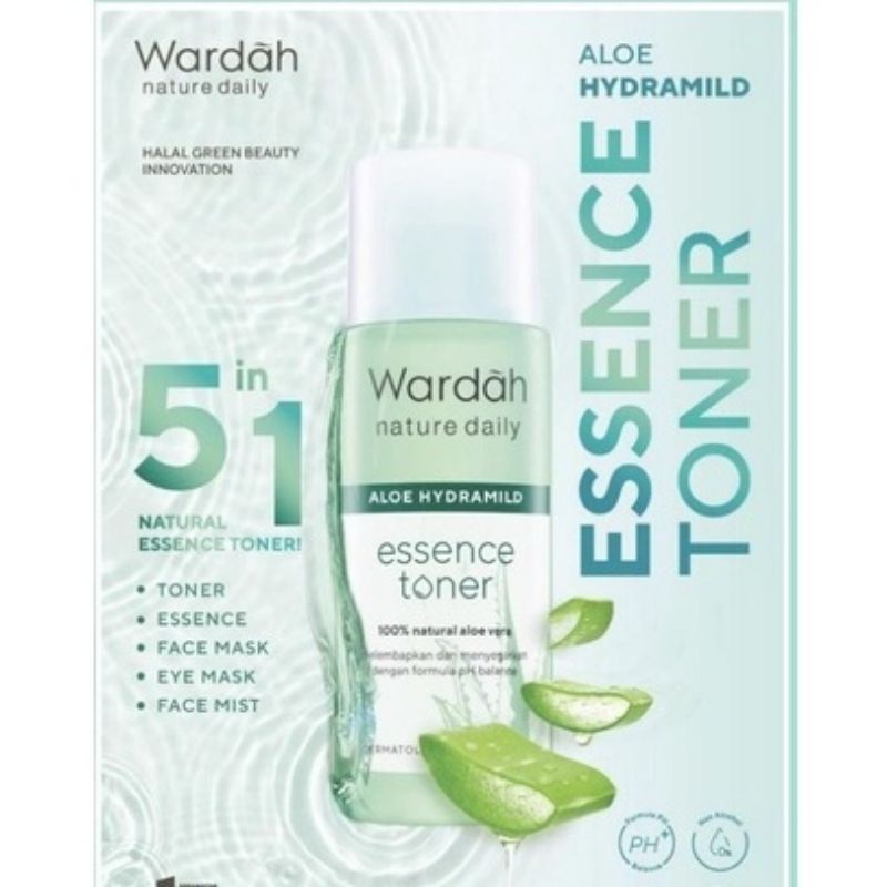 Qeila - Wardah Nature Daily Aloe Hydramild Essence Toner 100 ml