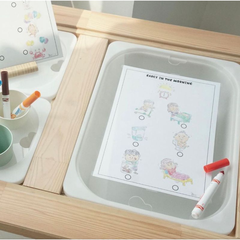 

BOCHA's Big Clear Acrylic Board/Akrilik Mainan Anak/Papan Akrilik/Mainan Edukatif/Educative Toys/Papan Trofast/ Penutup Trofast/Akrilik Trofast
