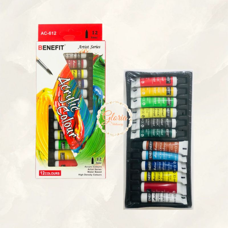 

Cat acrylic 12 warna Benefit/ Benefit acrylic colour