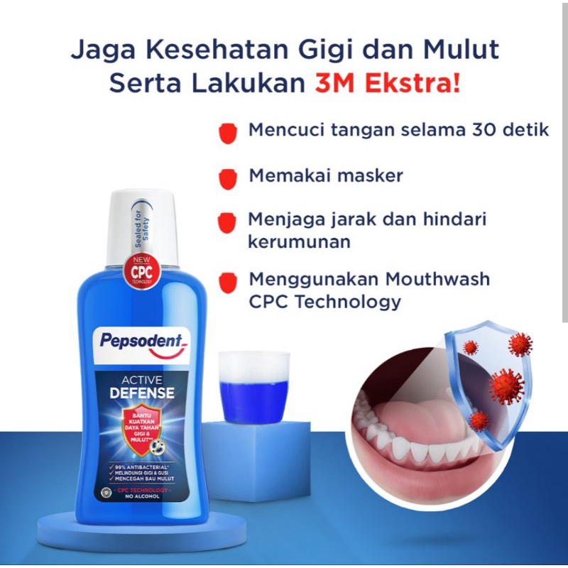 PEPSODENT EXPERT MOUTWASH ANTISEPTIK OBAT KUMUR ANTI BACTERIAL 300ml